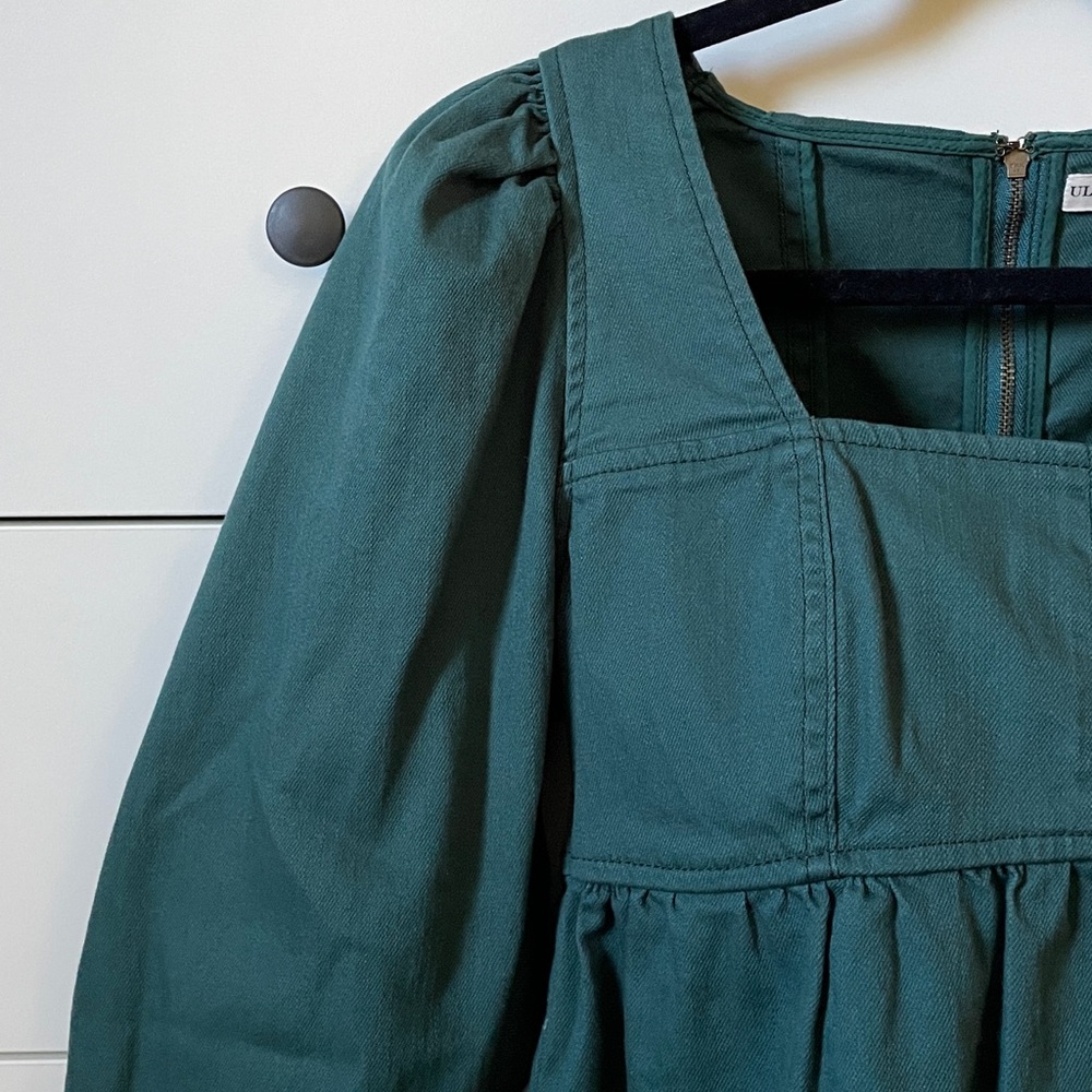 Ulla Johnson Malie Denim Top in Teal Size 2 - Picture 4 of 16